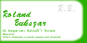 roland bukszar business card
